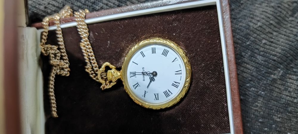 ceas mecanic Diantus placat aur