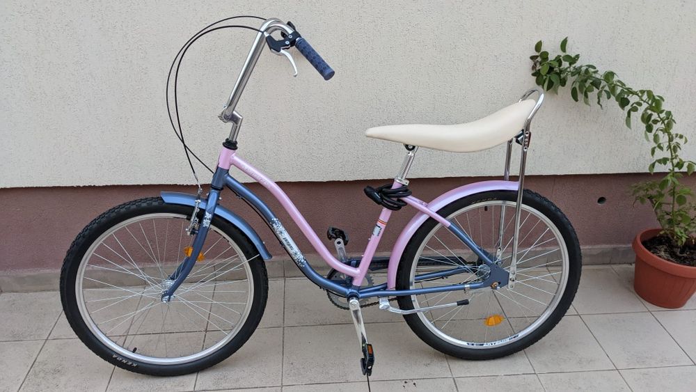 Bicicleta Pegas Strada 2, Cadru aluminiu, 3 viteze, Roz Bujor