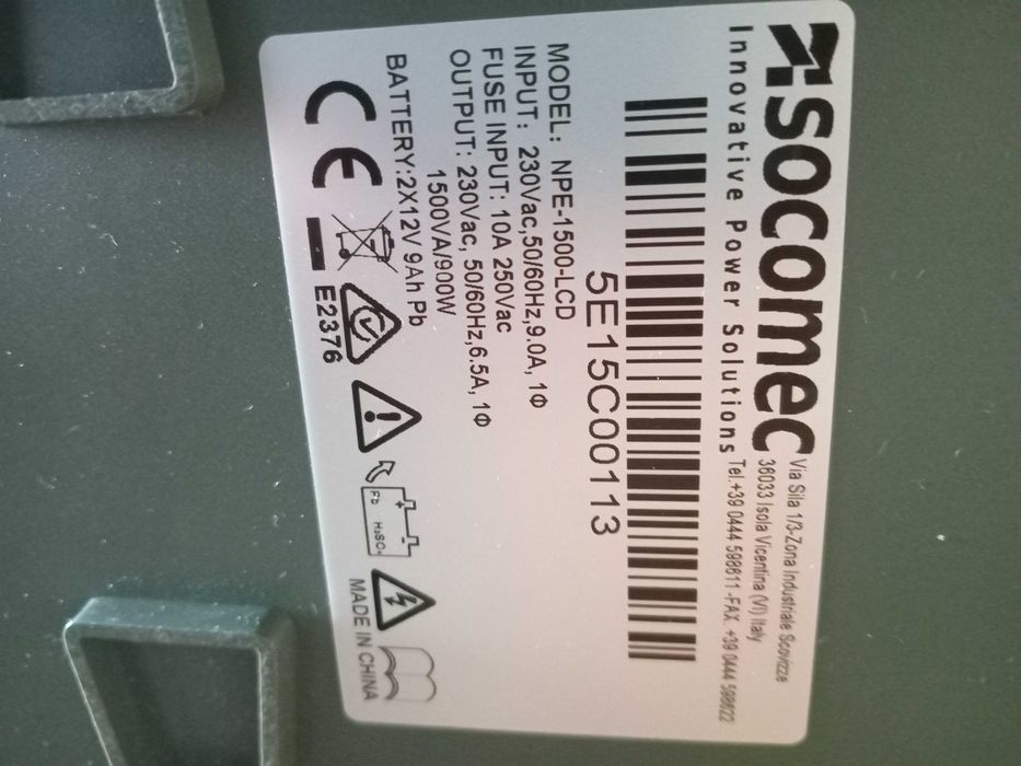 Vand sursa neintreruptibila 220v , Socomec-NPE 1500-LCD 1500VA/900w