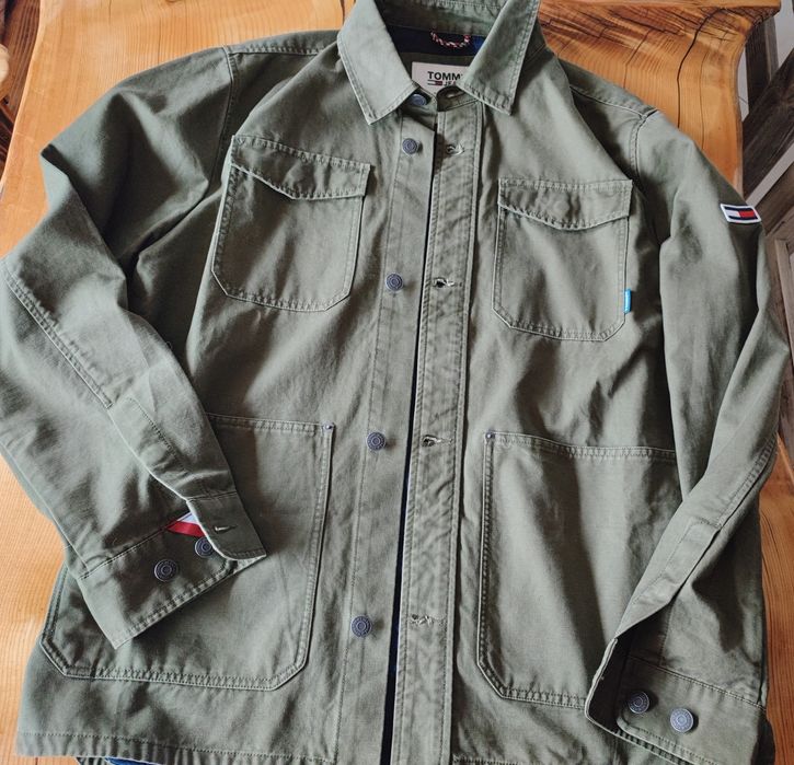 Военно Tommy Jeans TJM CARGO JACKET мъжко яке military Style зелено Хл