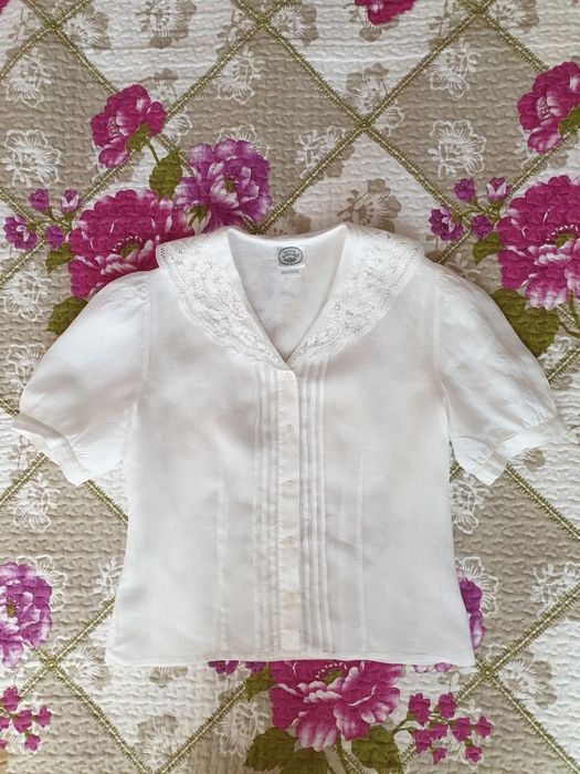 Bluza camasa dama in guler broderie