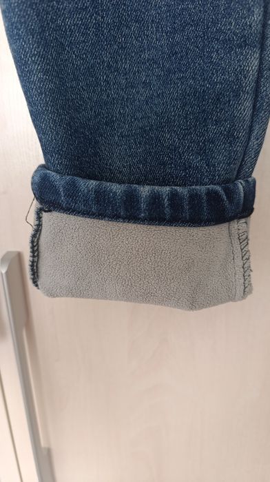 Теплые джинсы с начёсом для девочки 9-10 лет