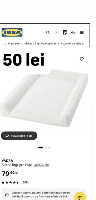 Scaun antilop ikea cu podopezon(spatiu de pus picioarele)