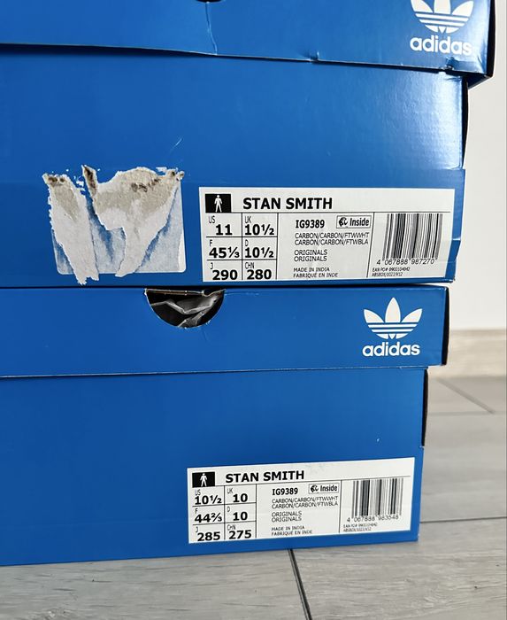 Adidas Stan Smith - gri inchis (piele intoarsa)