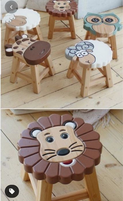 Scaunele copii din lemn