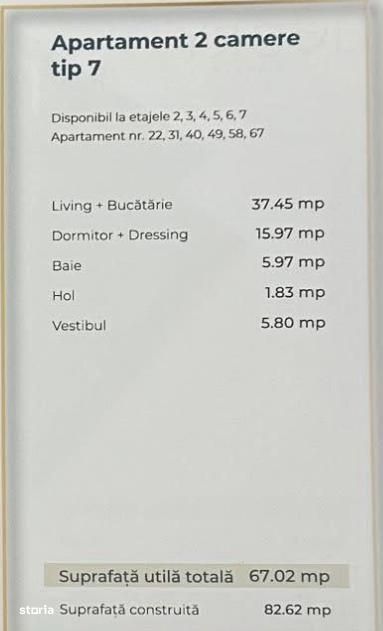 Apartament 2 camere de vânzare | Zona OMV Pipera | 67 mp | Etaj 6/7