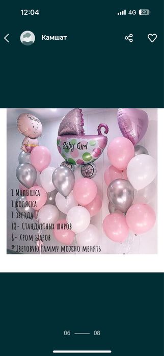 Шары на выписку из Роддома