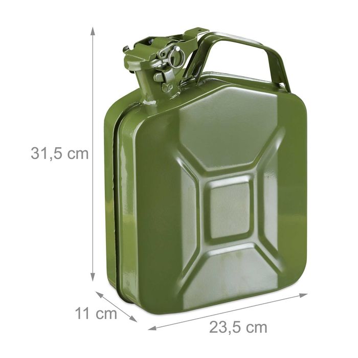 Метална туба за гориво 10 литра 5л за бензин дизел масло туби метални