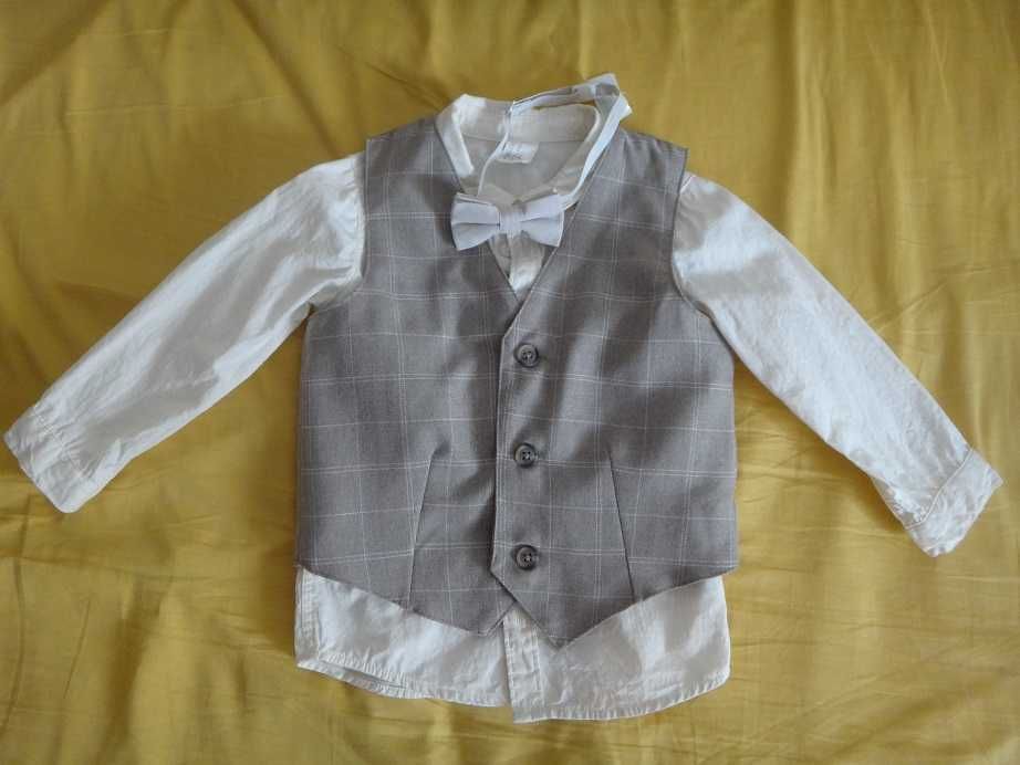 H&M Официален кариран комплект от 4 части, размер 92, за 2 годишно