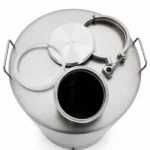 Butoi INOX 105 L cu capac clamp si garnitura, cadou robinet din INOX NOU Garantie 24 luni Livrare rapida