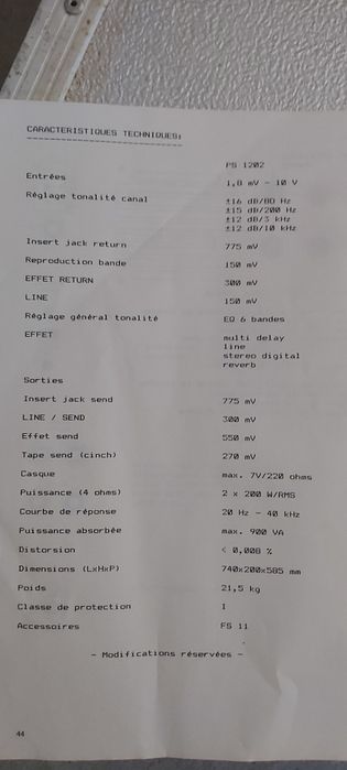 Vând mixer activ Dynacord  PS1202