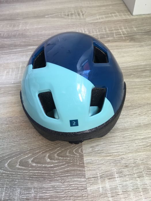 Casca protectie ciclism BTWIN copii marimea S/53-56cm si manusi BTWIN