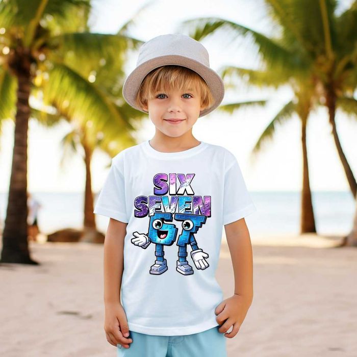 Детска тениска с meme 6 7 Six Seven