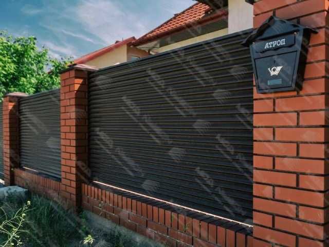 Забор жалюзи из металла