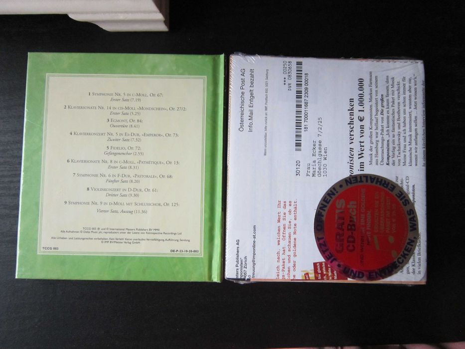 cadou rar cd Beethoven Spiritul Libertatii 2003+Mozart Capodopere 2002
