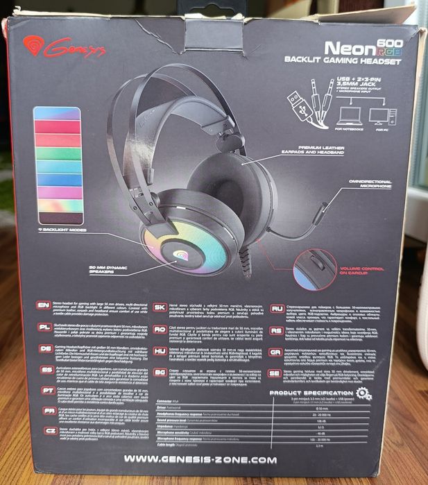 Casti gaming Genesis 600 rgb