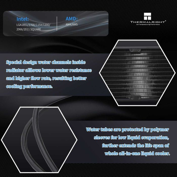 Cooler CPU Thermalright Frozen Infinity 240 Lichid Negru,PWM Intel AMD