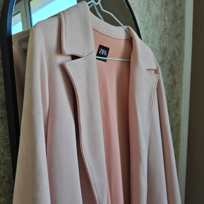 Елегантно ZARA палто Pink, Size S – Soft Girl Aesthetic