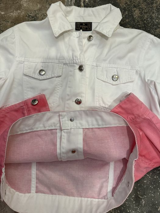Намаление ! Оригинално яке Fendi Jeans, 40 IT +  подарък топ с камъчета  Rocco Barocco