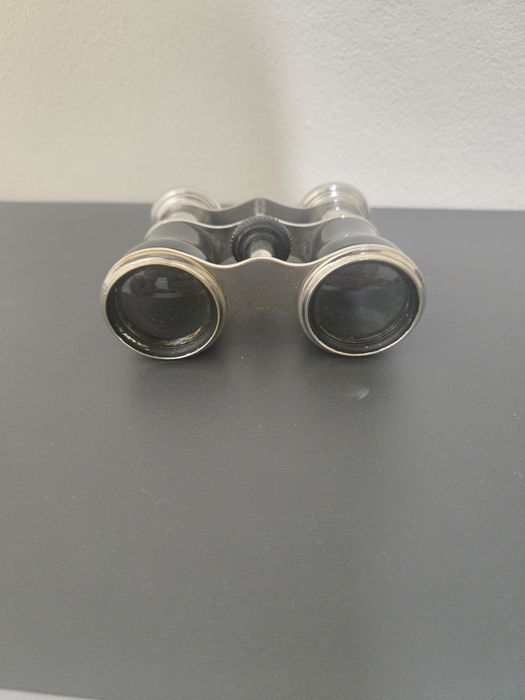 Binoclu de Teatru Vintage – Model de Colecție, Argintiu cu Negru