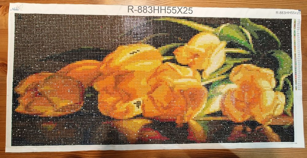 Ръчно изработен диамантен гоблен с лалета