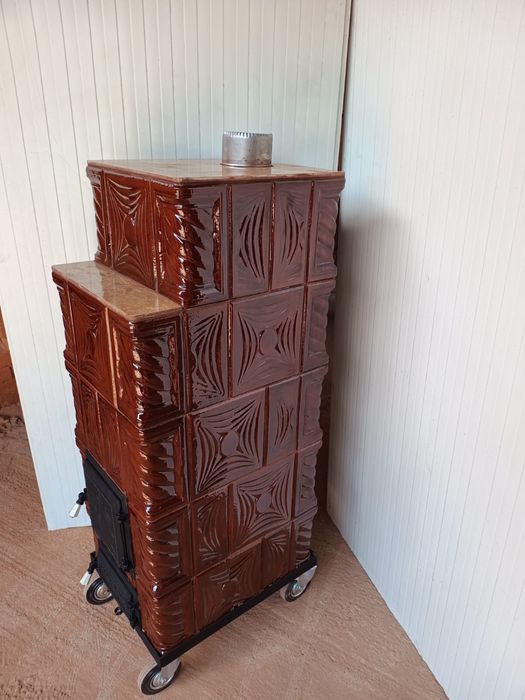 Soba de teracota maro dreapta 46x56x140 cm