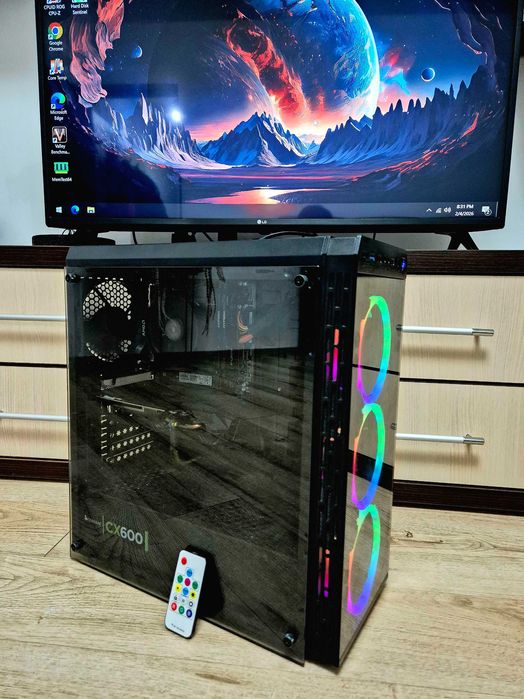 Sistem Ryzen 5 2600, GTX 1060 6gb, SSD, 16 Gb ram, Carcasa RGB