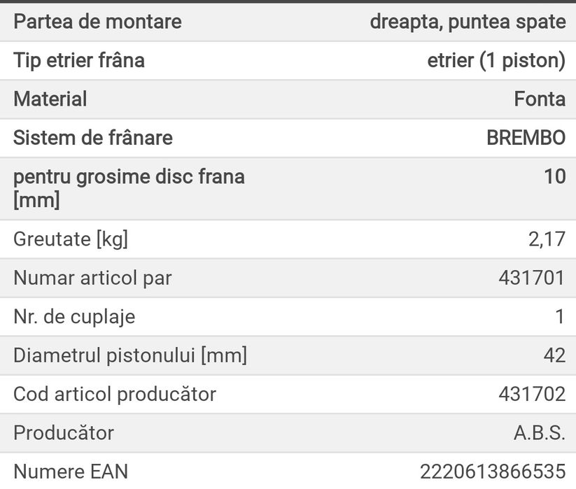 Etrier Vito 447 Viano față spate stanga dreapta dupa an 2014 noi