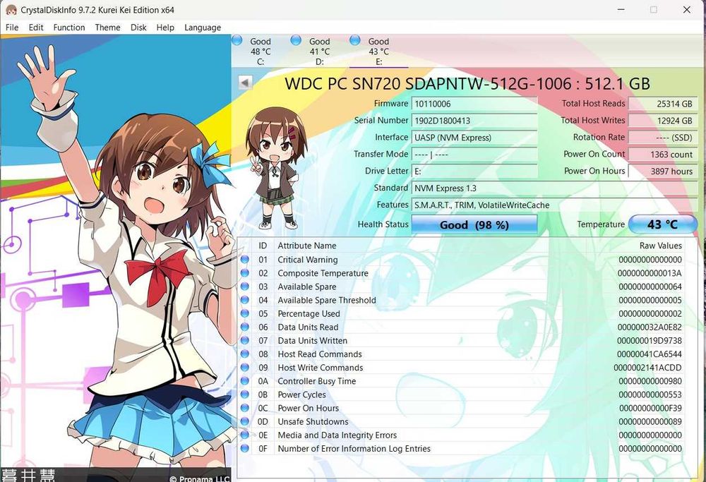 SSD WD 512Gb M2 SN720