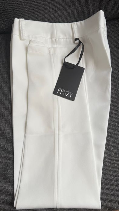 Pantaloni lungi eleganti dama albi