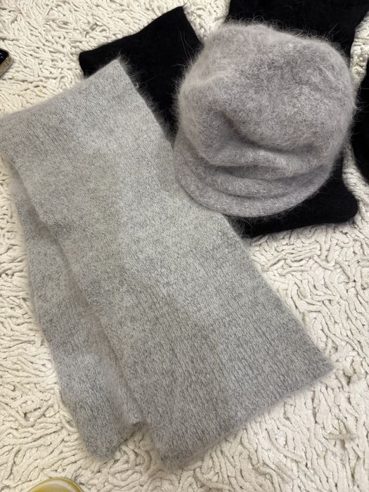 Наборы новые шарф и шапка с козырьком . Корея