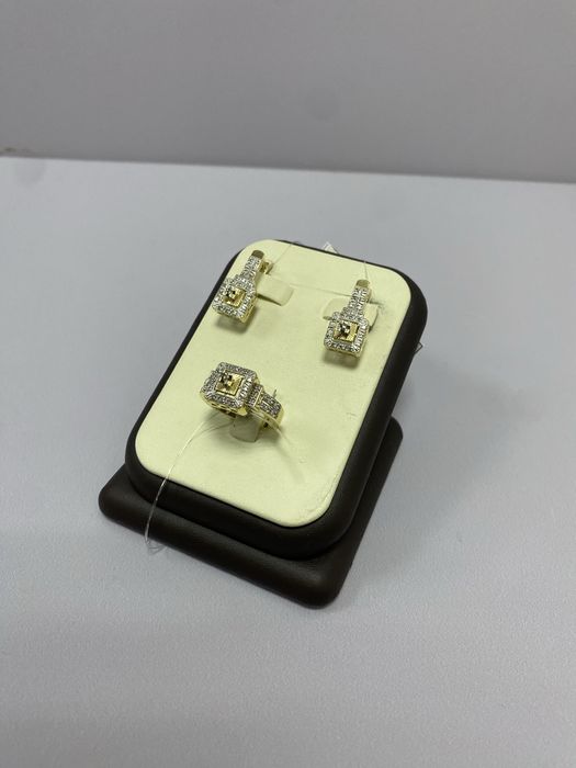 Кольцо с бриллиантами #АК150414 Серьги с бриллиантами #АК50410