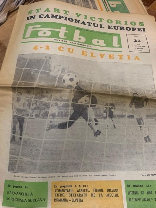 Colecție  revista săptămânală Sport 1966-1968 Fotbal