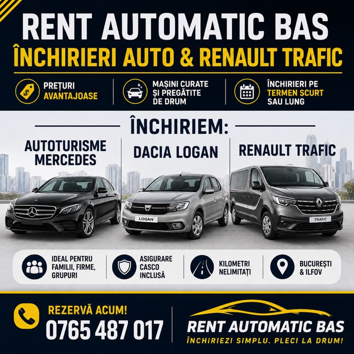Inchiriere microbuze 8+1 locuri / rent a car / rent a bus / rent a van