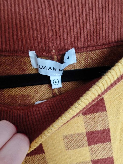 Дамски костюм сако с панталон  Silvian Heach Жълт Горчица Охра Л 48 50