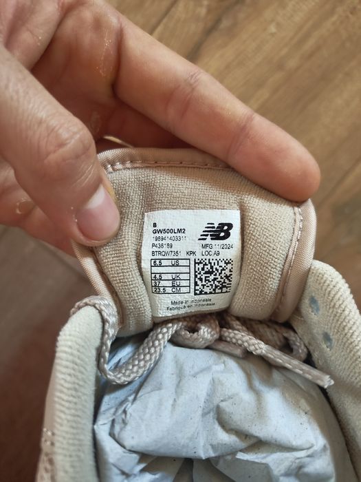 Noi New Balance 37 damă teniși sport bej leopard 500 sneakers piele