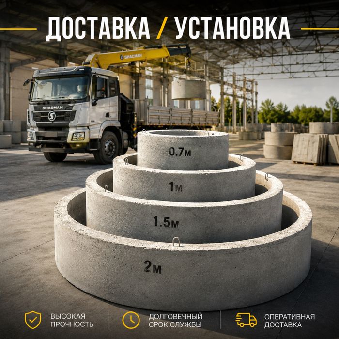 Септик кольца, бетонные кольца