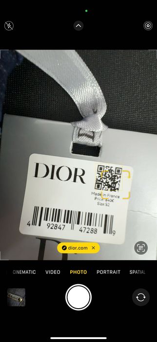 Dior-Оригинални чисто нови мъжки дънки Л размер