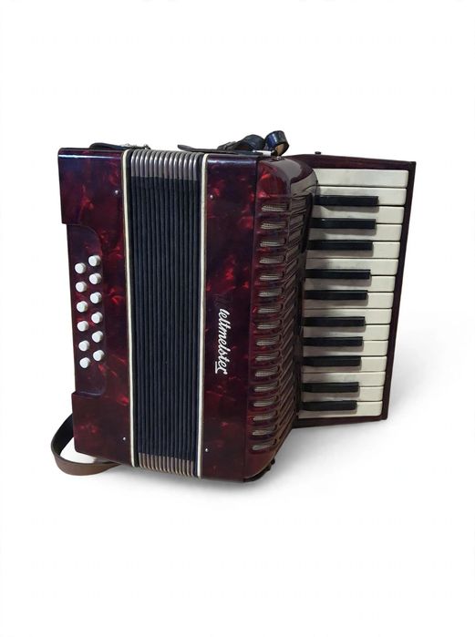 Acordeon Weltmeister 12 Basi, 25 Clape - Vișiniu Perlat, funcțional - de colecție