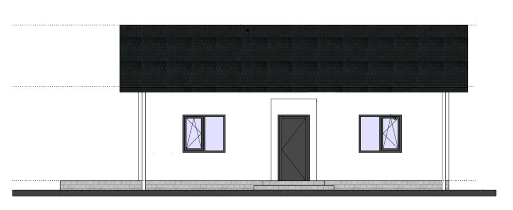 Cumpana, vand casa la sol, la intrarea localitatii pe stanga