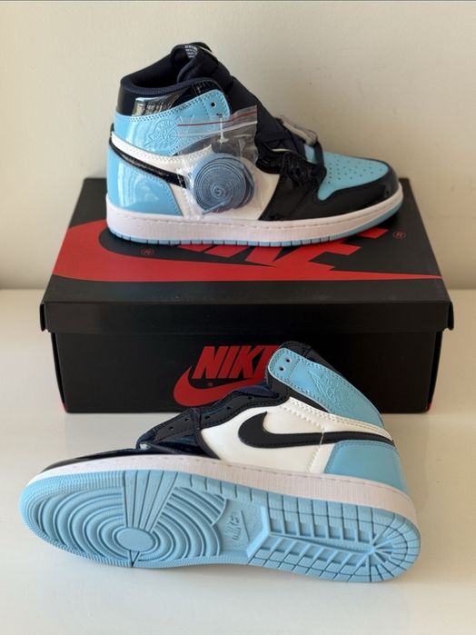 Nike Air Jordan 1 High UNC Patent Blue