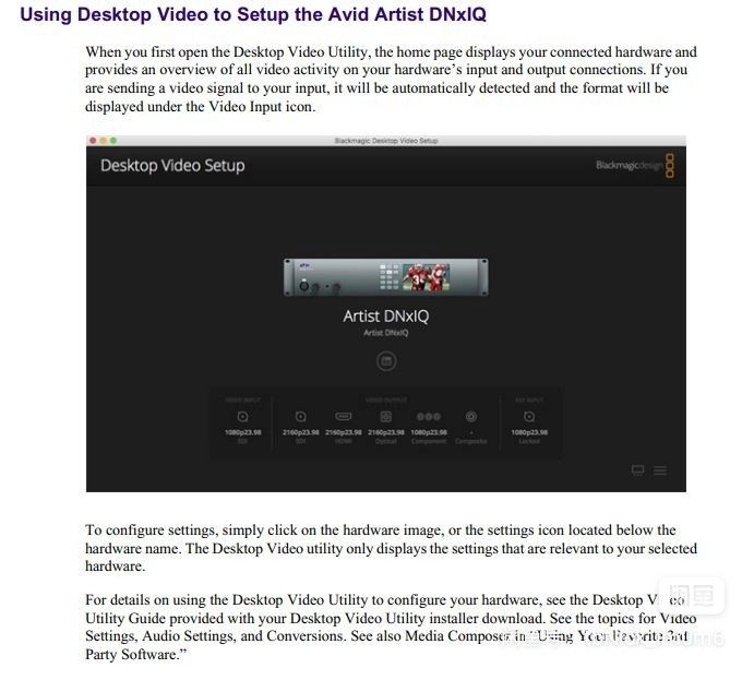 Avid Artist DNxIQ，BMD