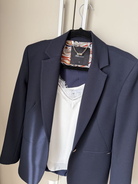 Класическо сако блейзър BSB - тъмно синьо