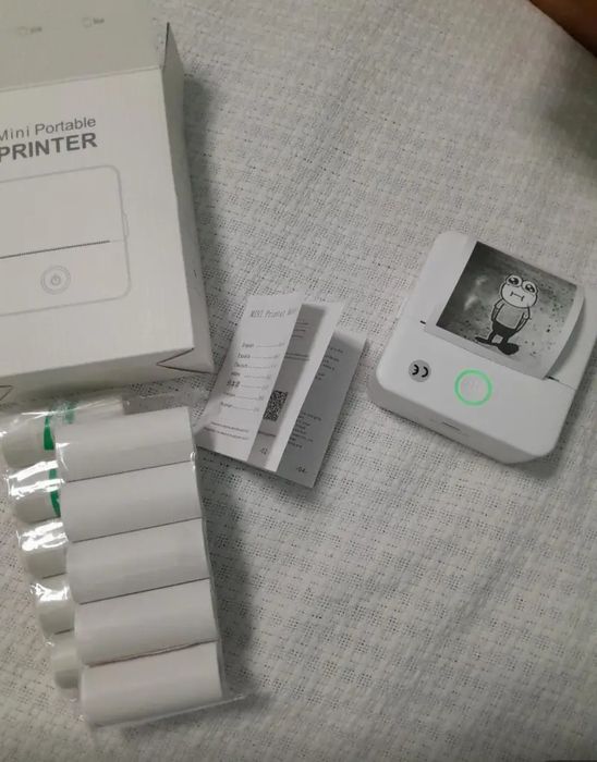 Мини принтер + бумага для печати , для учёбы и работы