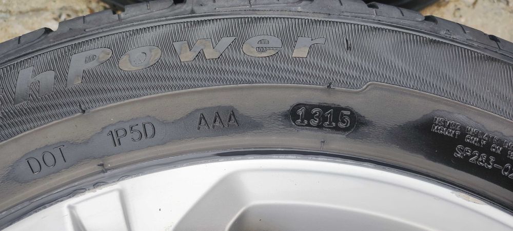 Set jante aliaj 18 cu anvelope de vara Bridgestone 235/50ZR18