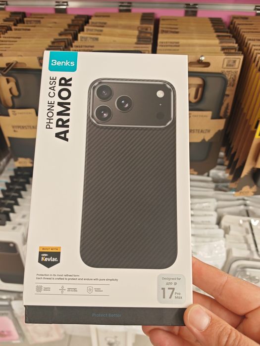BENKS Aramid Carbon Fiber case iPhone 17 Pro / iPhone 17 Pro Max