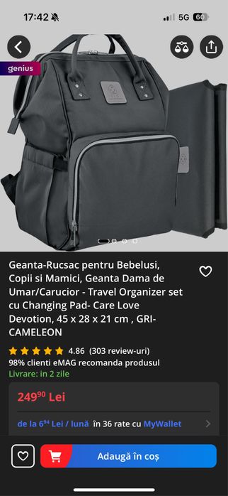 Geanta rucsac CLD - gri