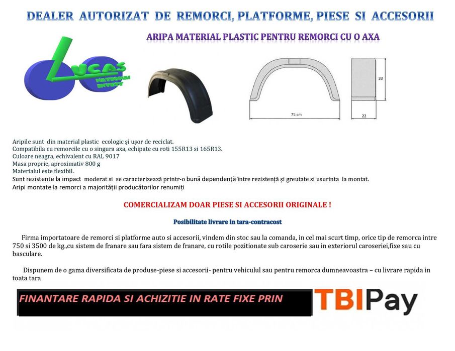 Aripa mono material plastic