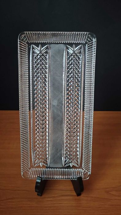 2 кристални плата ръчно гравирани