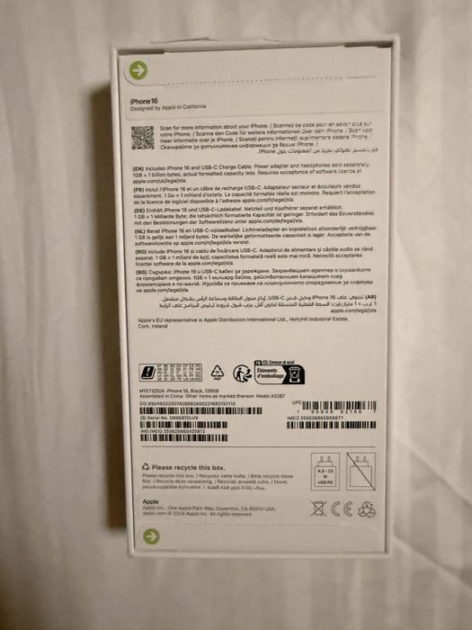Iphone 16 нов 3 г гаранция